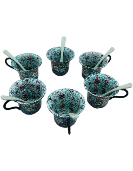 minakari art tea mugs of six