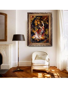 Miniature Hand-Woven Pictorial Carpet "Messenger" Full View 2