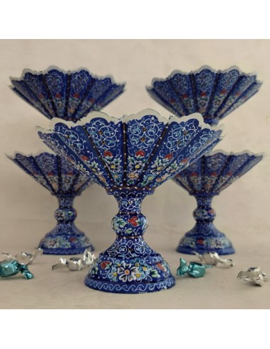 minakari set pedestal small bowls