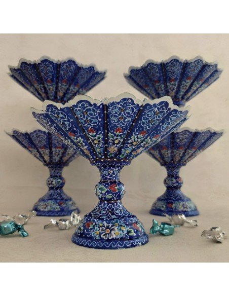 minakari set pedestal small bowls