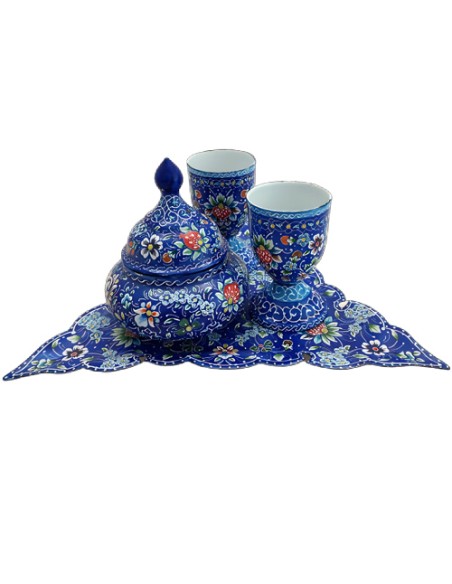 minakari enamel pedestal coffee gift set