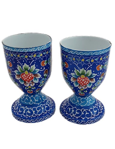 pedestal minakari enamel coffee cups