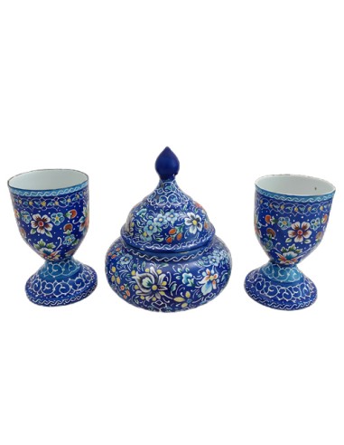 buy minakari enamel pedestal coffee gift set