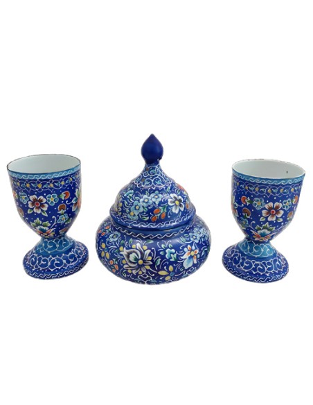buy minakari enamel pedestal coffee gift set