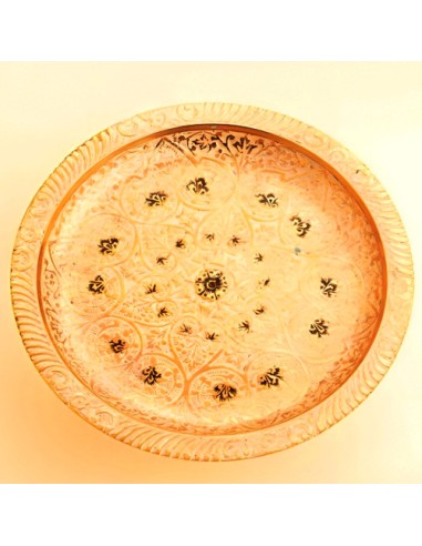 minakari art pedestal antique serving dish