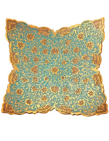 minakari plate blue tray for serving