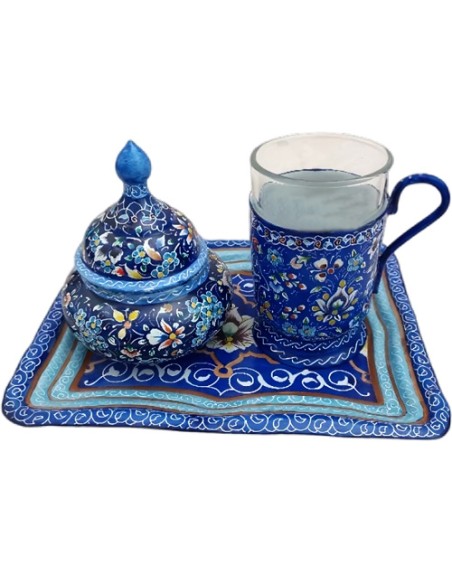 unique tea set with minakari enamel unique tea set with minakari enamel