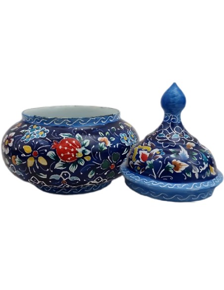 unique sugar pot with minakari enamel unique sugar pot with minakari enamel
