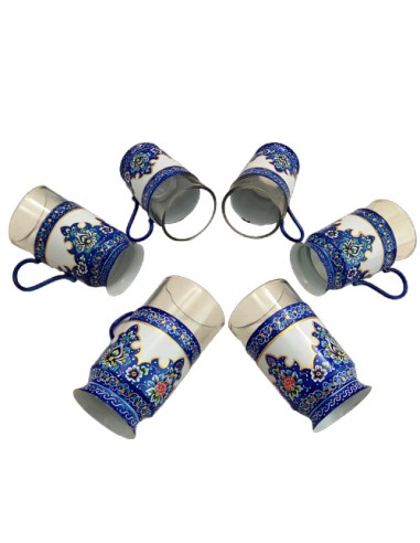 minakari enamel tea glasses