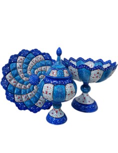 pedestal mina kari serving dishes set