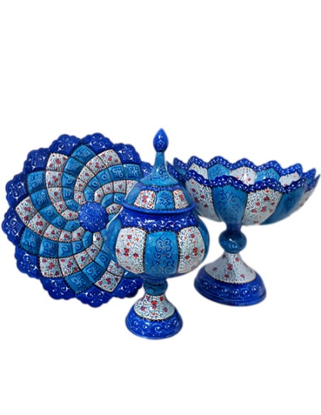 pedestal mina kari serving dishes set