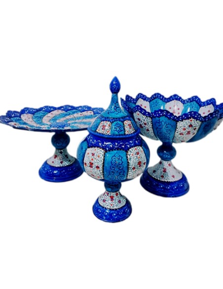 pedestal minakari set of serving dishes