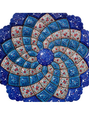 pedestal minakari serving dishes - details