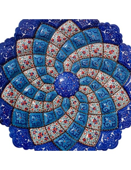 pedestal minakari serving dishes - details