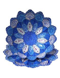 minakari plate and bowl set