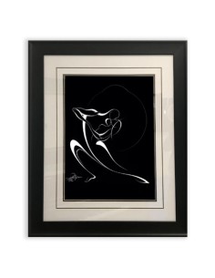 Black and White Wall Art a Kissing Dancing Couple Painting