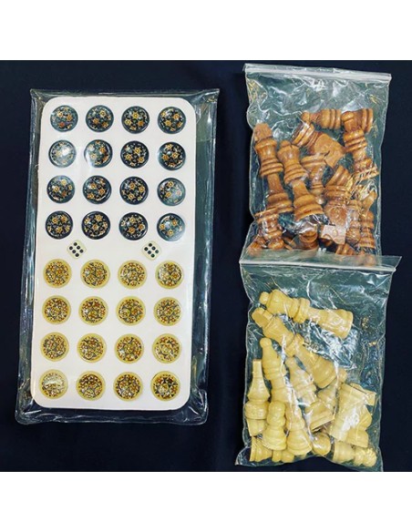 chess backgammon set pieces