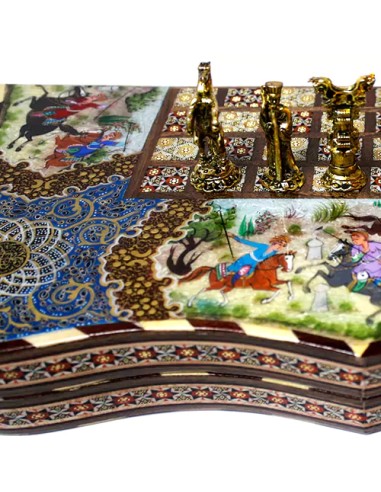 chess set with miniature painting