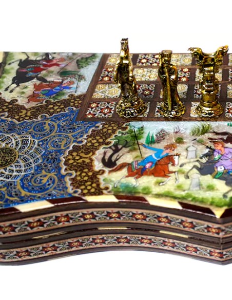 chess set with miniature painting