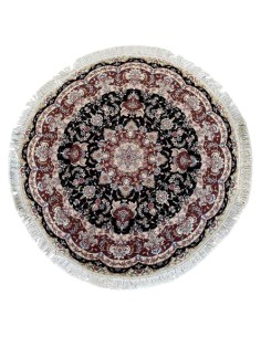 Tabriz Wool and Silk Multicolor Round Rug RC-1903 - Full View