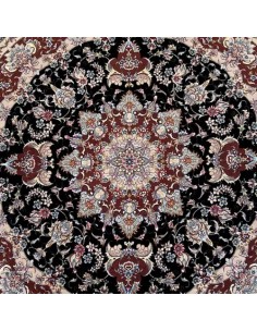 Tabriz Wool and Silk Multicolor Round Rug RC-1903 - Full View 2