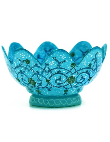 turquoise blue small bowl minakari