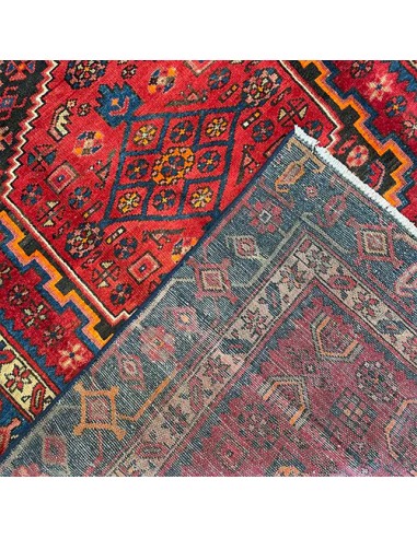 Zanjan 4x7 Handmade Red Vintage Rug RC-1913 - Back View