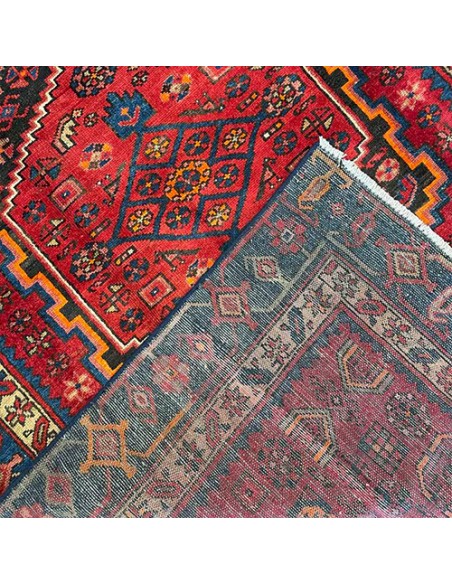 Zanjan 4x7 Handmade Red Vintage Rug RC-1913 - Back View Zanjan 4x7 Handmade Red Vintage Rug RC-1913 - Back View