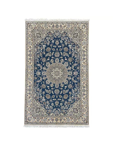 Nain 4x7 Handmade Blue and White Rug RC-1916 - Full View