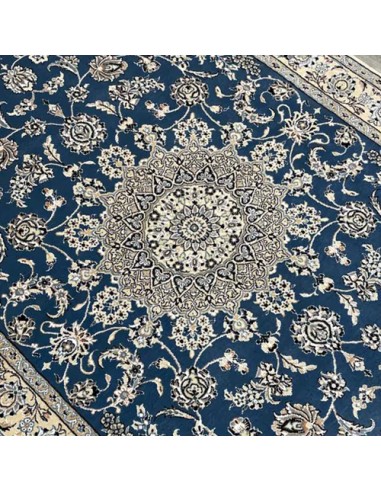 Nain 4x7 Handmade Blue and White Rug RC-1916 - Center View