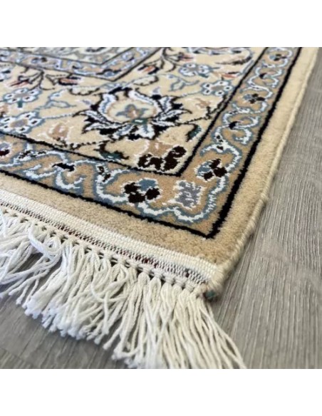 Nain 4x7 Handmade Blue and White Rug RC-1916 - Corner View