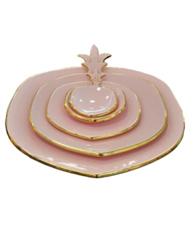 pastel pink handmade platter set