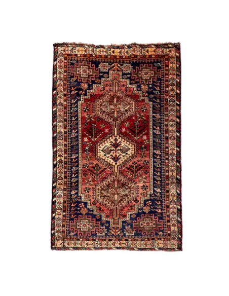 Shiraz 4x7 Handmade Red Vintage Rug RC-1943 - Full View