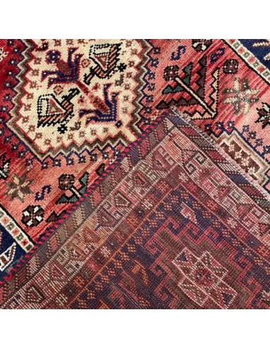 Shiraz 4x7 Handmade Red Vintage Rug RC-1943 - Back View