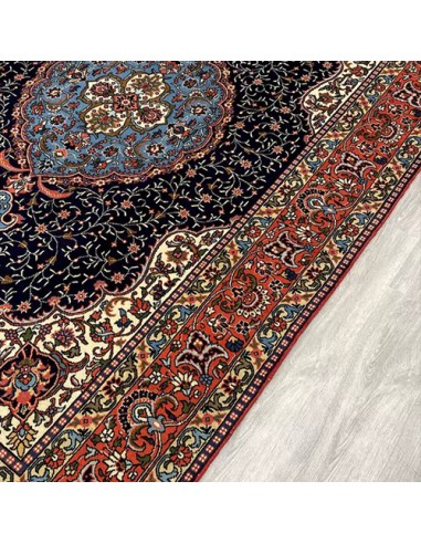 Tabriz 6x9 Handmade Wool Red Rug RC-1944 - Edge View