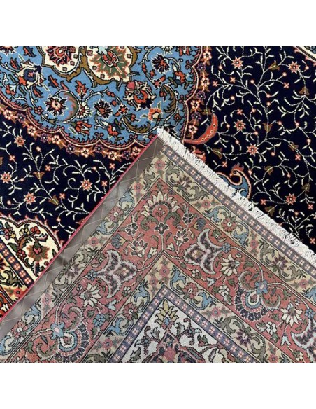 Tabriz 6x9 Handmade Wool Red Rug RC-1944 - Back View