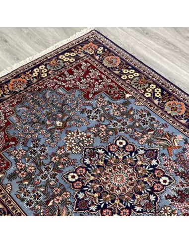 Qom 4x7 Handmade Wool Red Rug RC-1953 - Corner View