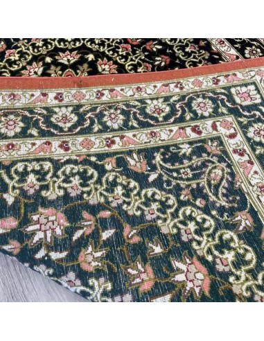 Qom 2x3 All Silk Multicolor Area Rug RC-1957 - Back View