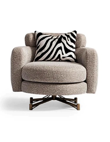 modern ivory sofa chair with casters