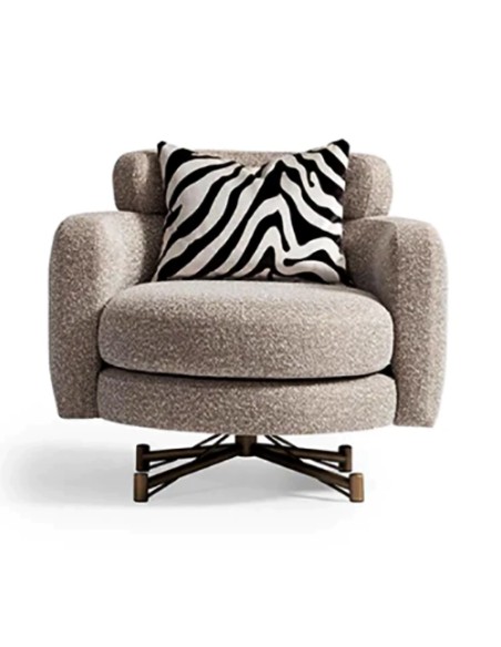 modern ivory sofa chair with casters