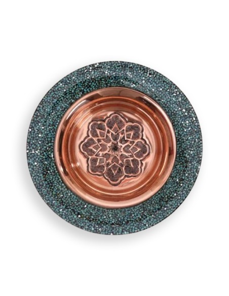 Turquoise Inlaid Decorative Candy Dish