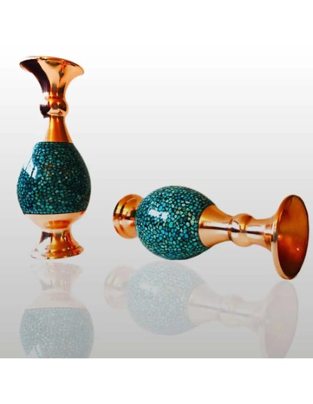 Turquoise Inlaid Decorative Vase HC-1966