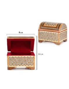 Khatamkari Wood Inlay Jewelry Box 2