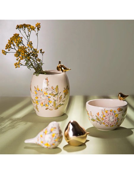 Pistachio Bowl with Floral Design HC-1982
