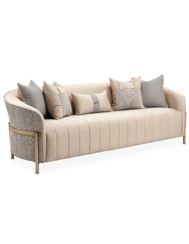 modern sofa grey and vory and golden