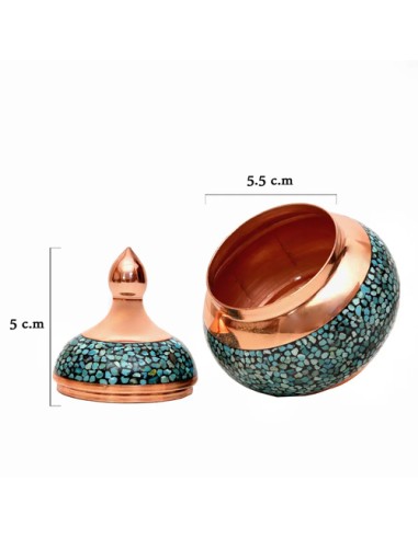 Turquoise inlaid Candy bowl HC-1998