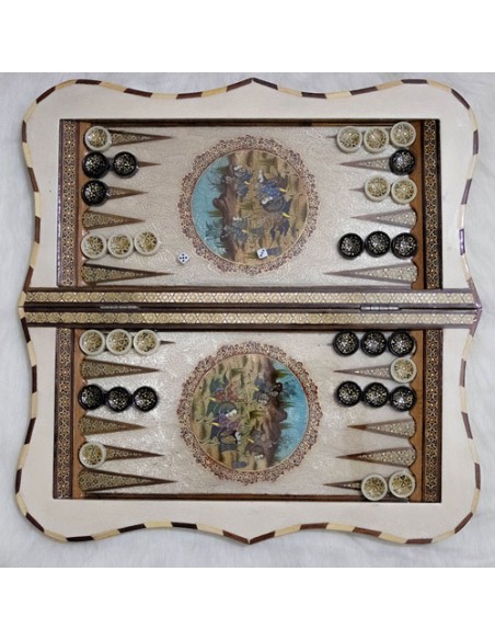 Handmade Chessboard and Backgammon Set