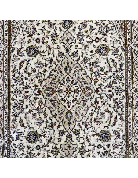 Kashan 5x7 Handmade White Rug RC-2017 - Center View
