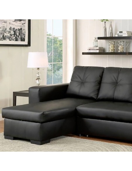 sectional black modern couch