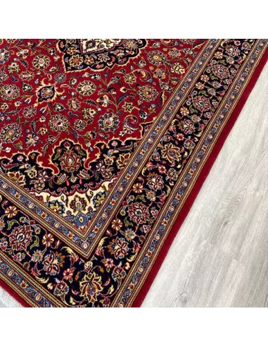 Kashan 5x7 Exceptional Red Area Rug RC-2033 Edge View